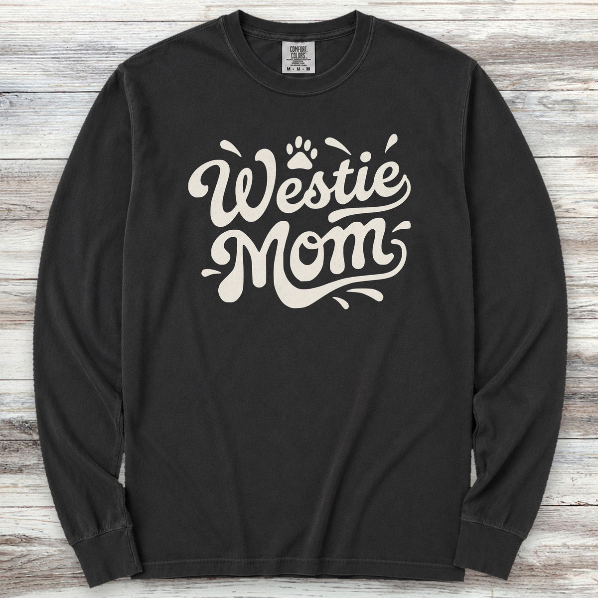 West Highland Groovy Mom Long Sleeve Tee - Black