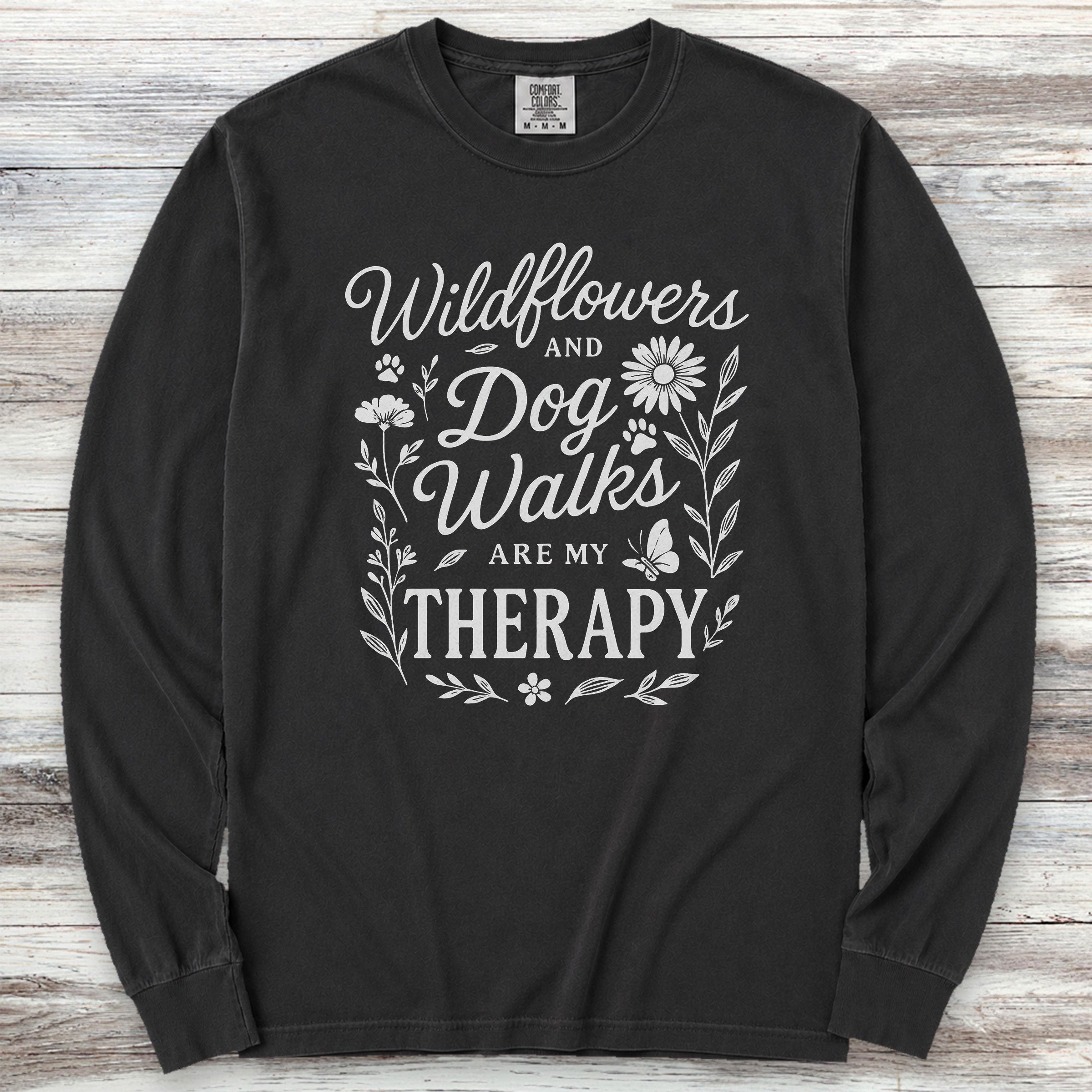 Wildflowers Long Sleeve Tee - Black