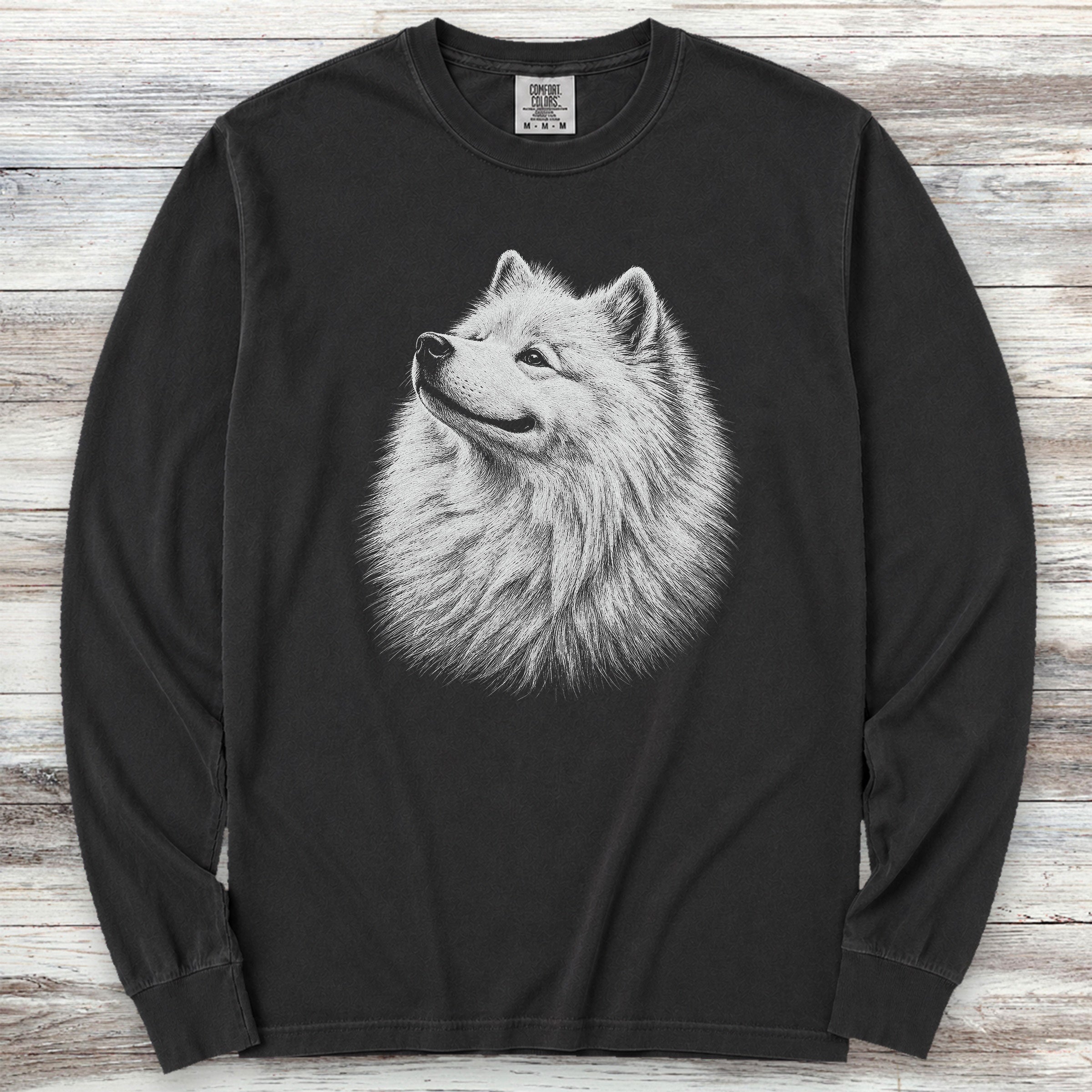 Samoyed Loyalty Long Sleeve Tee - Black