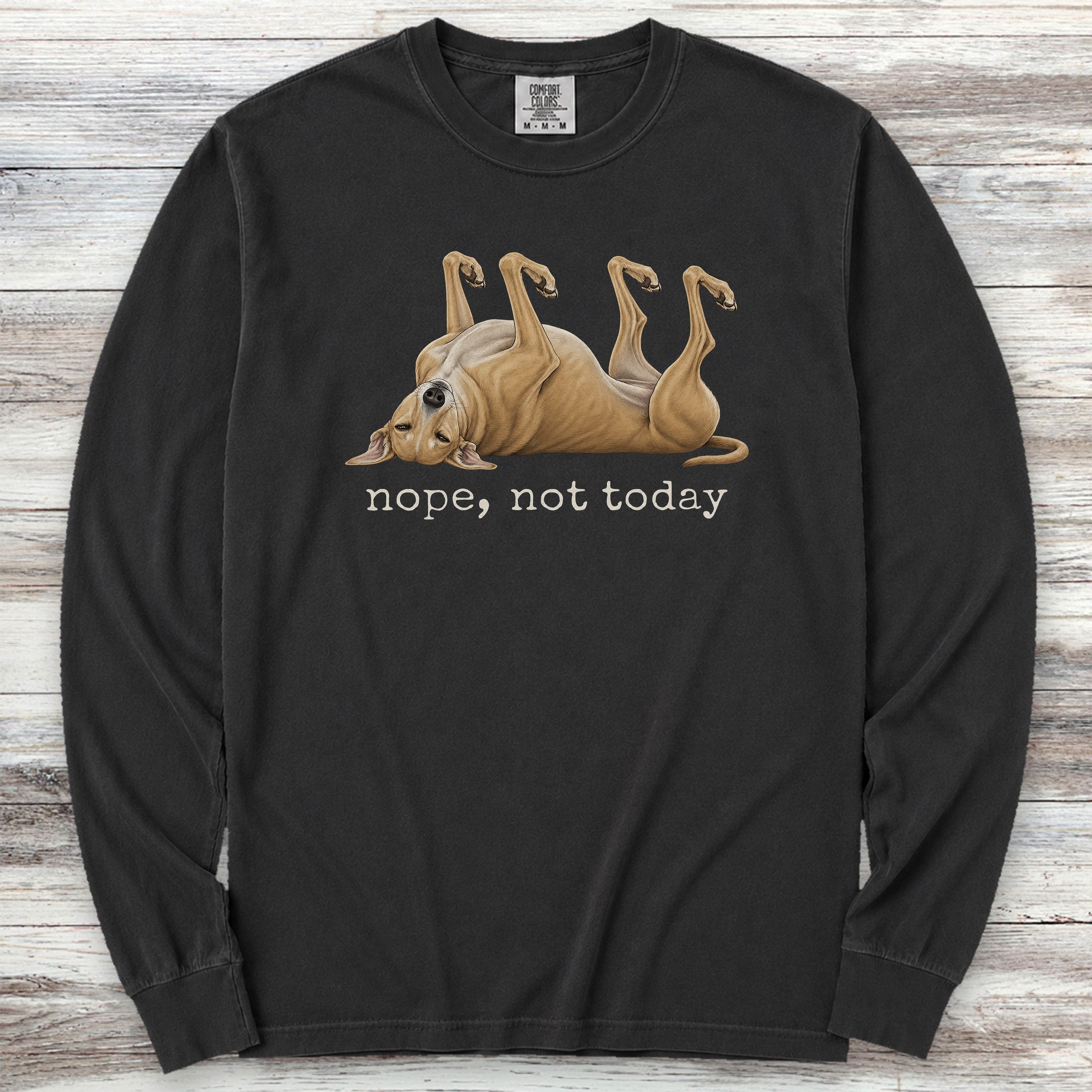 Greyhound Nope Long Sleeve Tee - Black