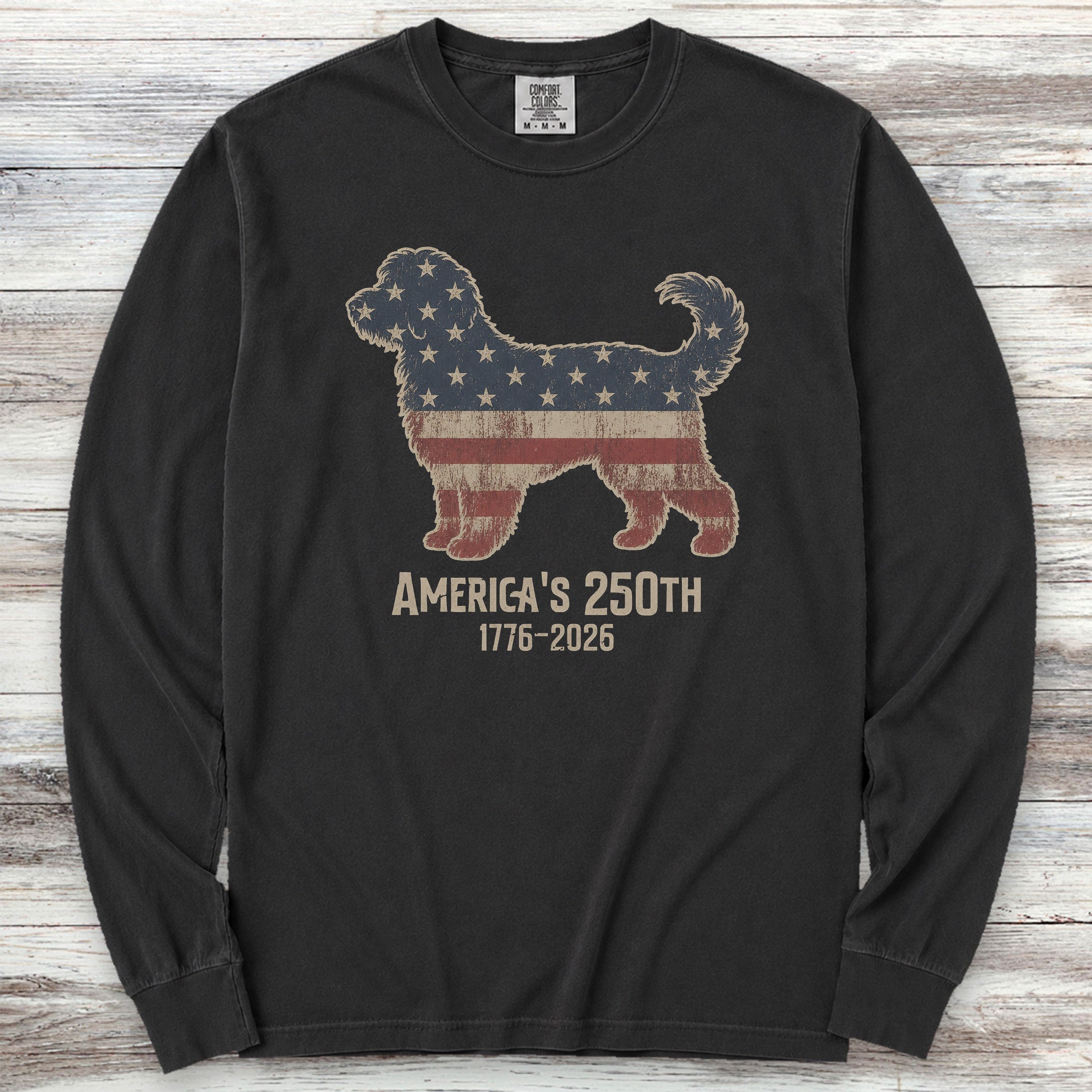 Aussiedoodle 250 Long Sleeve Tee - Black