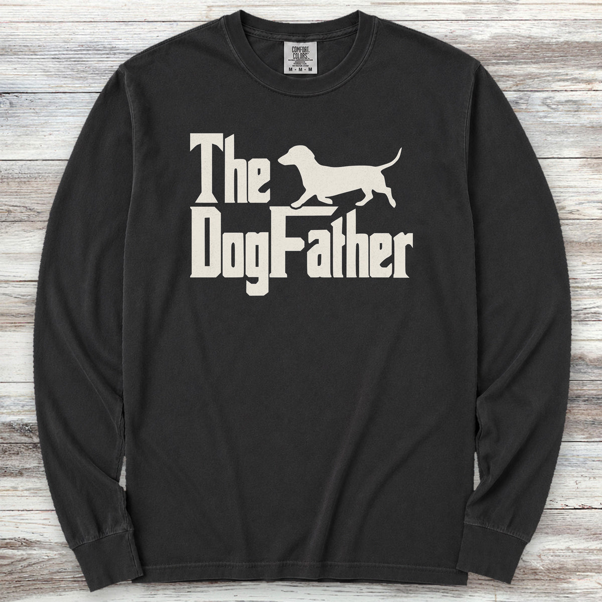 Dachshund Dog Father Long Sleeve Tee - Black
