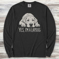 Labrador Retriever Yellow Lapdog Long Sleeve Tee - Black