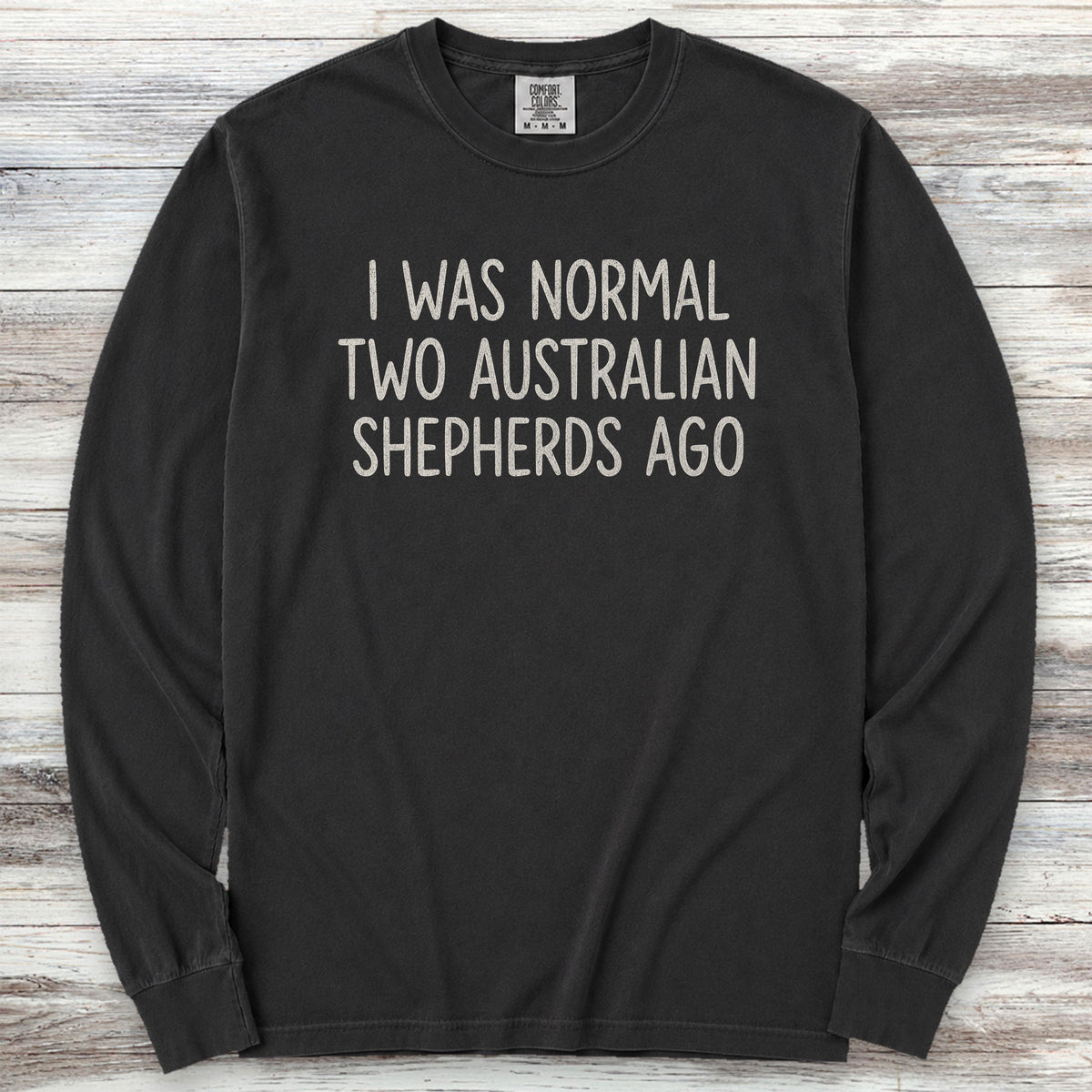 Australian Shepherd Normal Long Sleeve Tee - Black