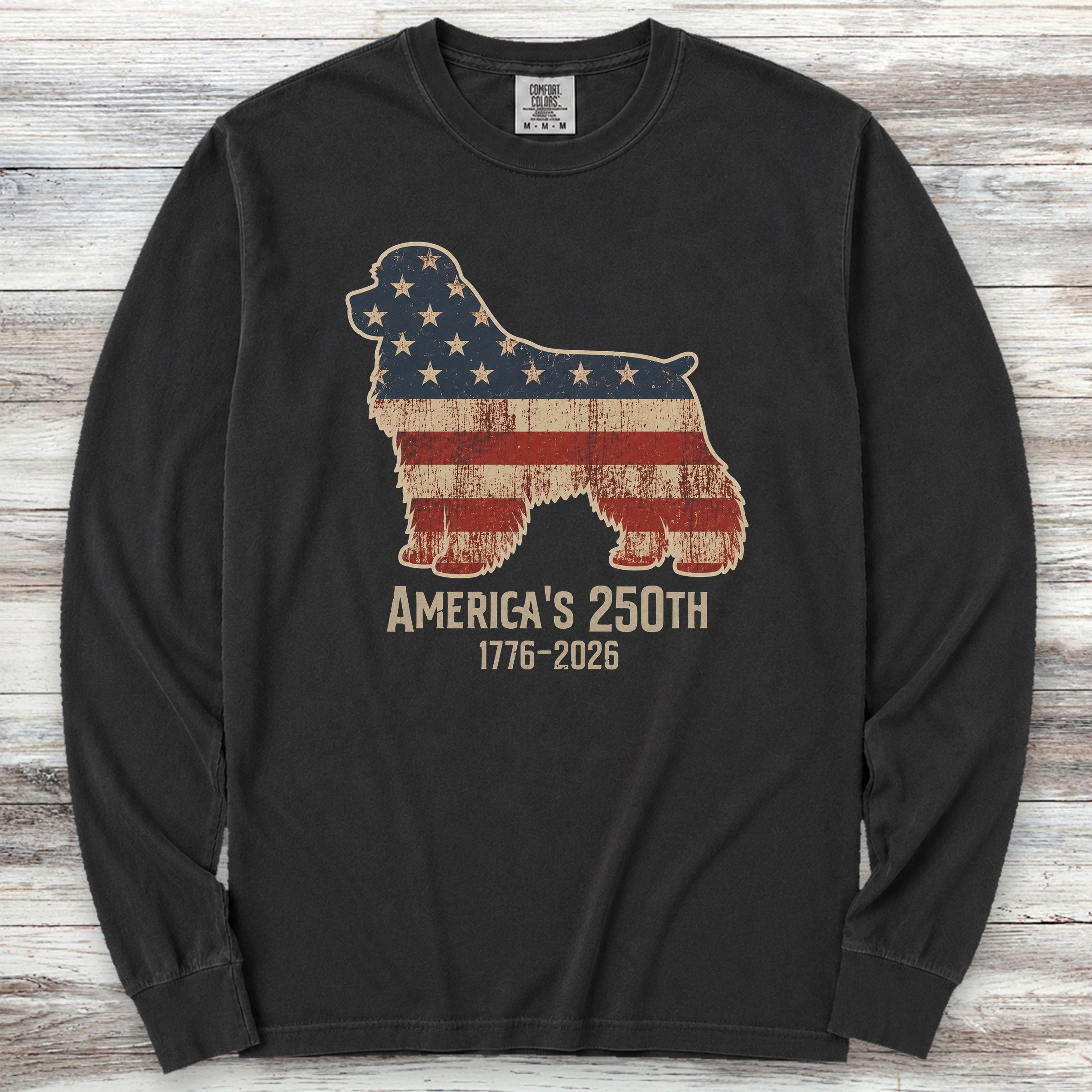 Cocker Spaniel 250 Long Sleeve Tee - Black