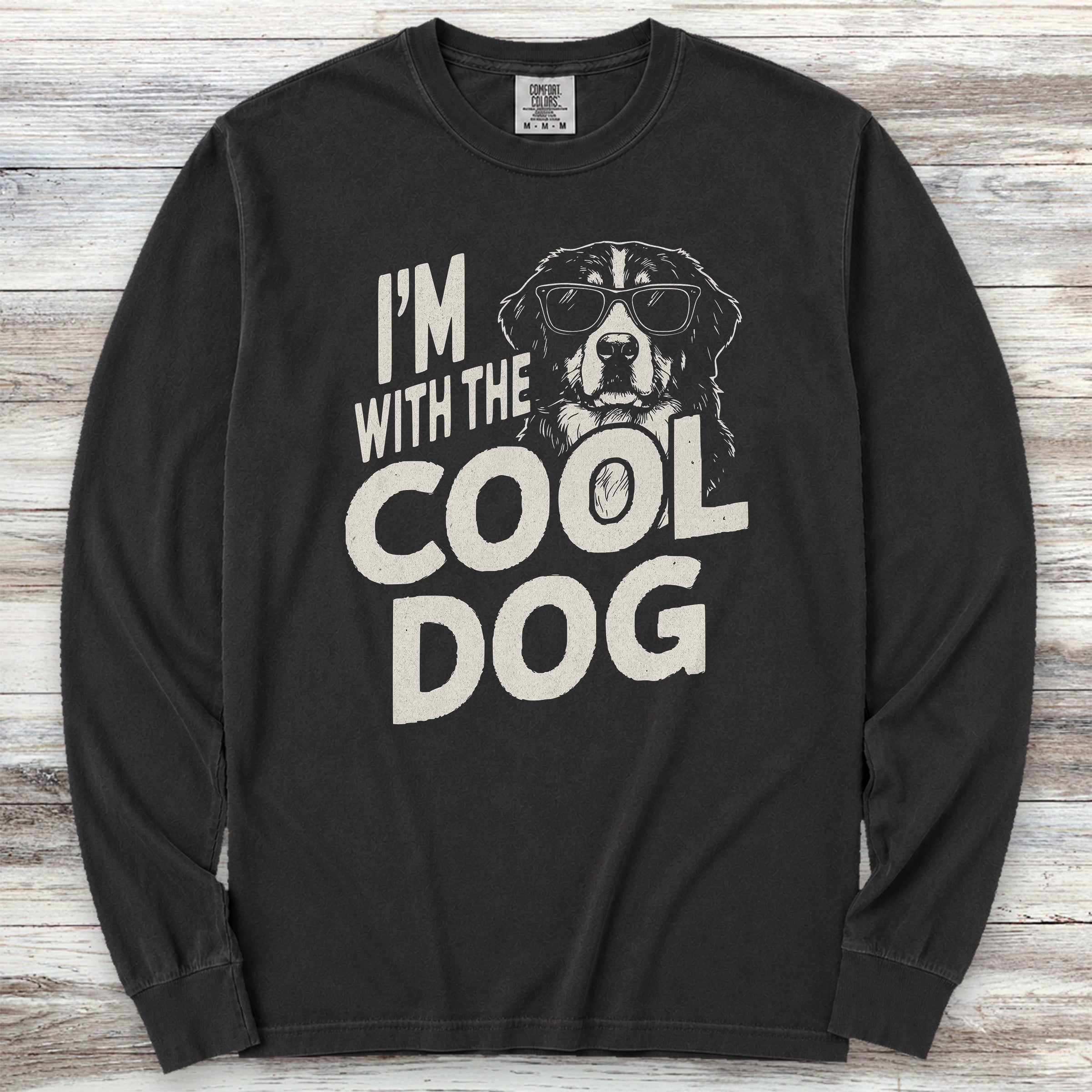 Bernese Mountain Dog Cool Long Sleeve Tee - Black