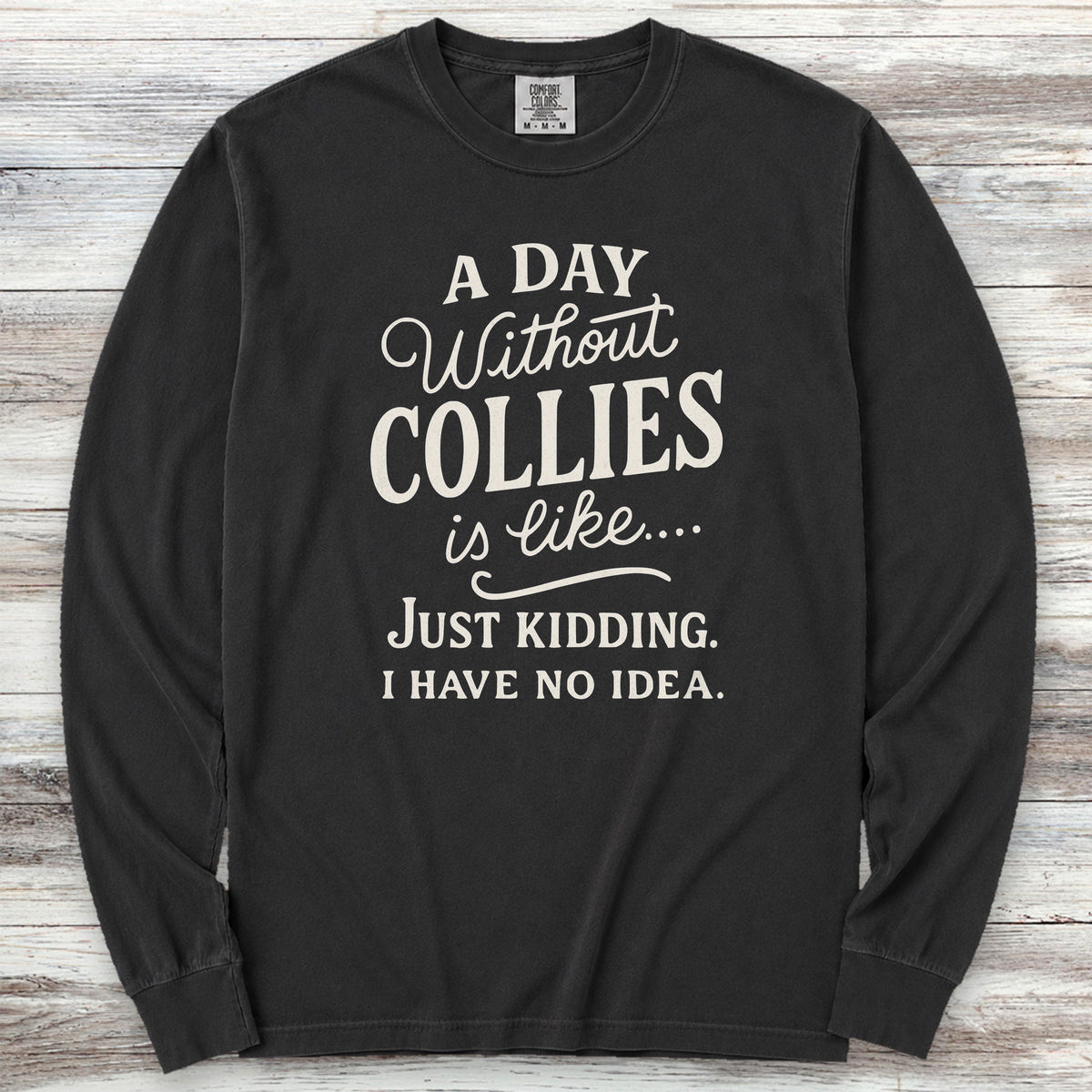 Collie Days Long Sleeve Tee - Black
