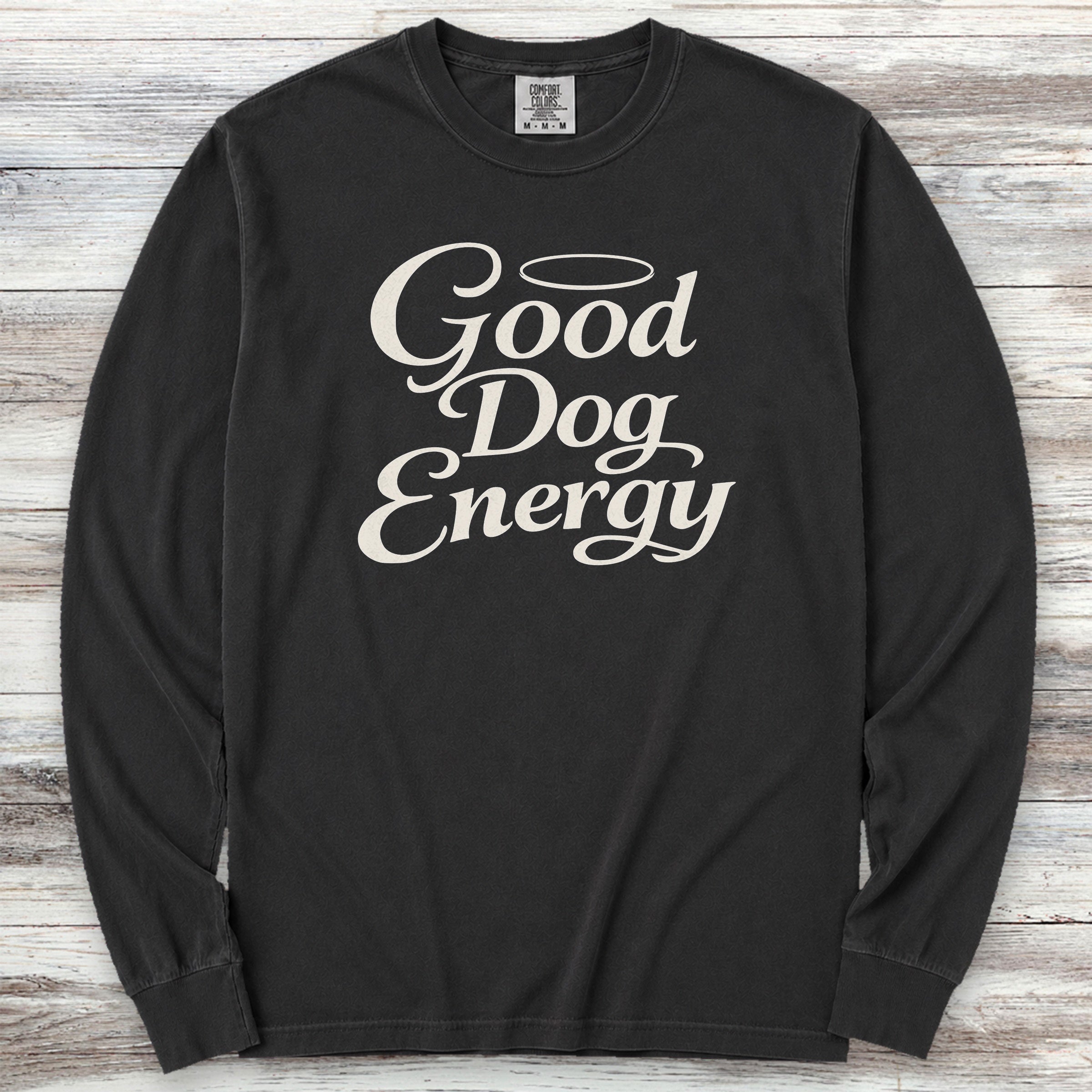 Good Dog Energy Long Sleeve Tee - Black