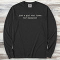 Alaskan Malamute Girl Long Sleeve Tee - Black