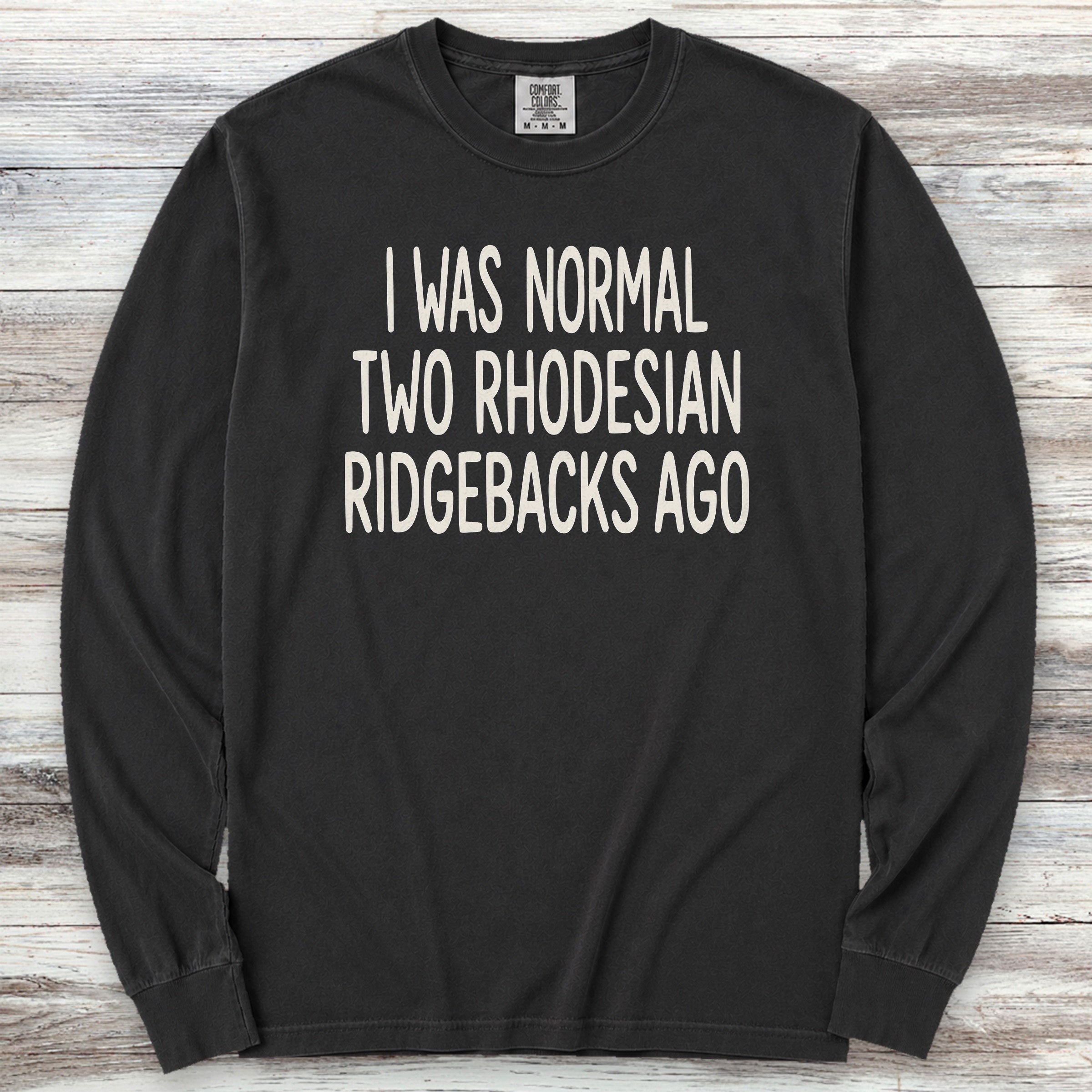 Rhodesian Ridgeback Normal Long Sleeve Tee - Black