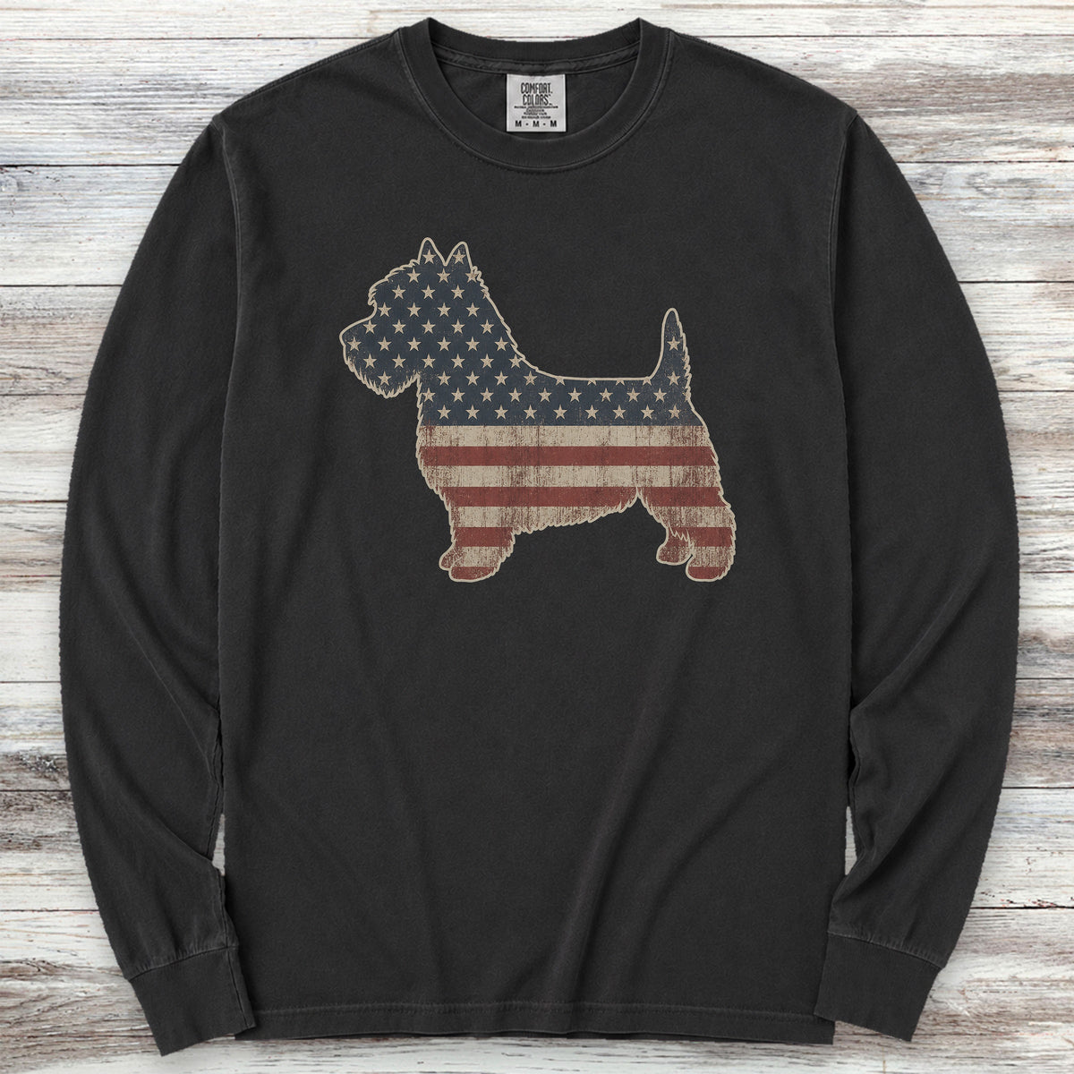 West Highland Vintage USA Long Sleeve Tee - Black