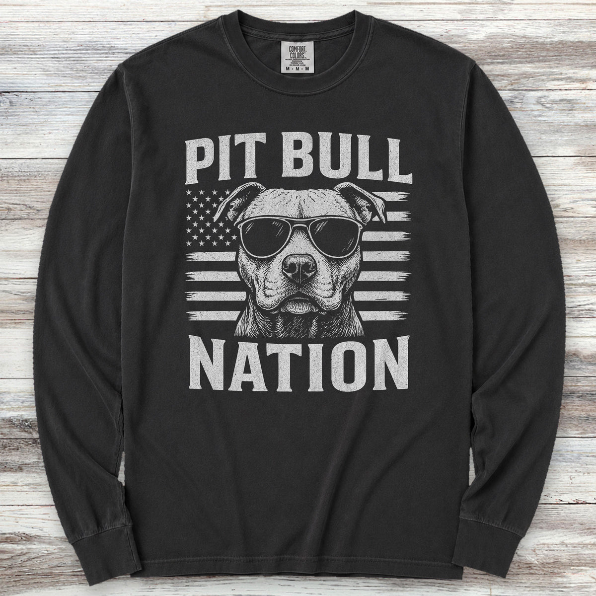 Pit Bull Nation Long Sleeve Tee - Black