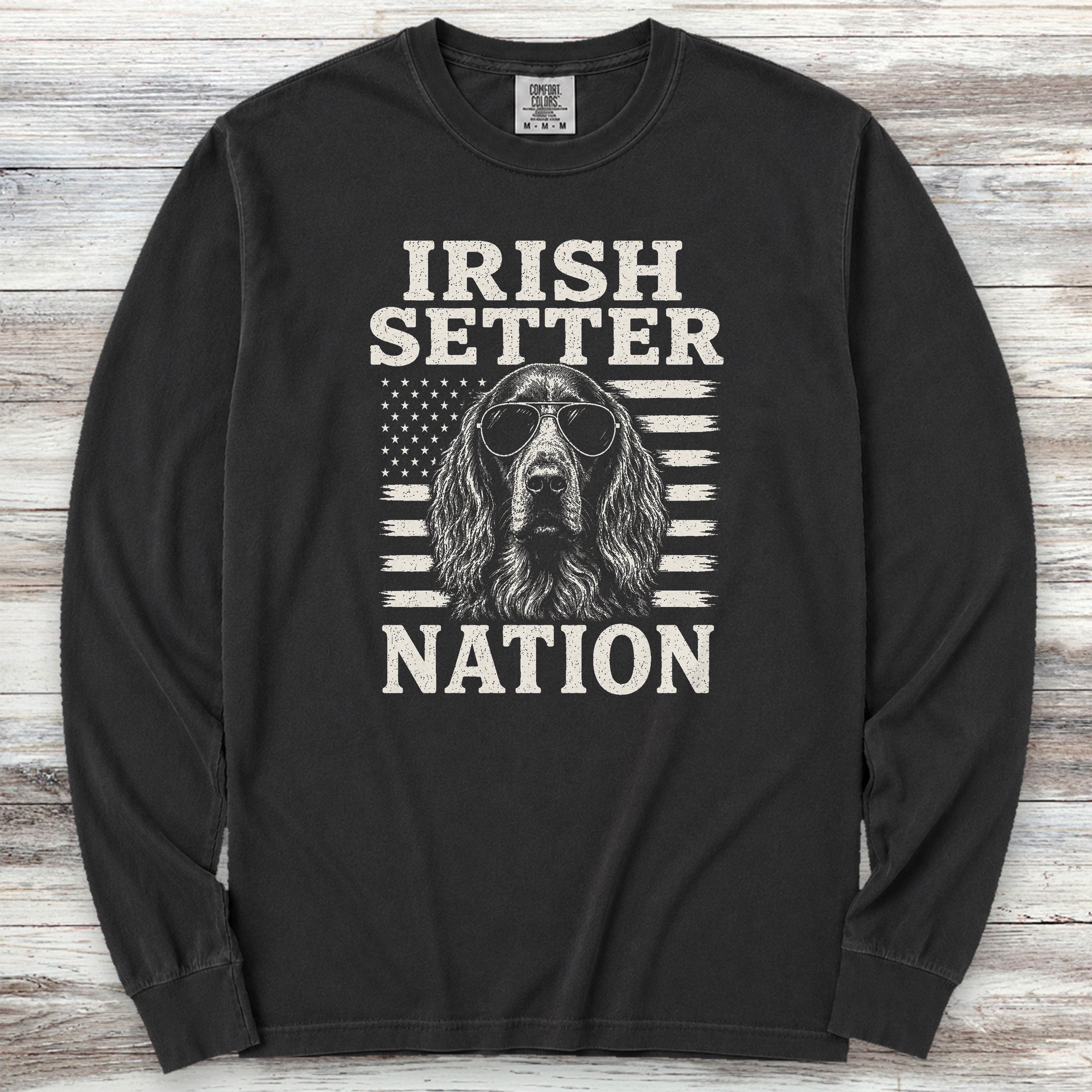 Irish Setter Nation Long Sleeve Tee - Black