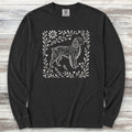 Boykin Spaniel Linocut Long Sleeve Tee - Black
