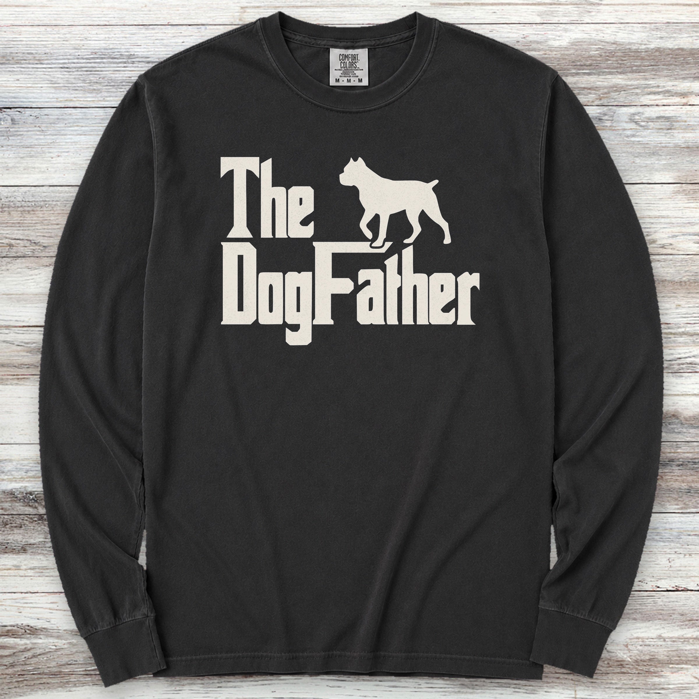 Cane Corso Dog Father Long Sleeve Tee - Black