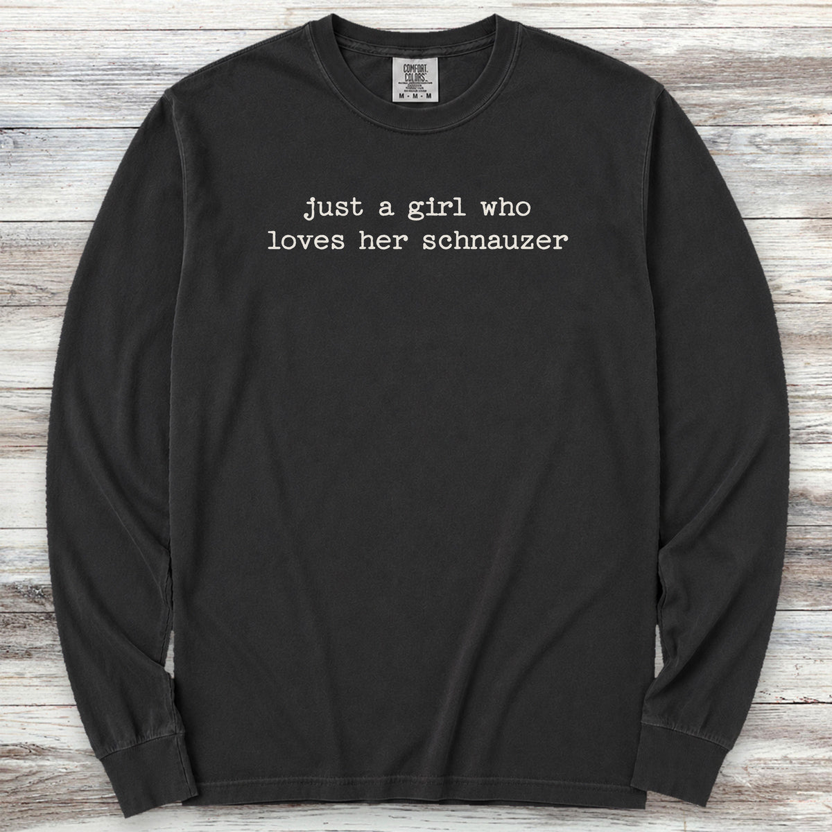 Schnauzer Girl Long Sleeve Tee - Black