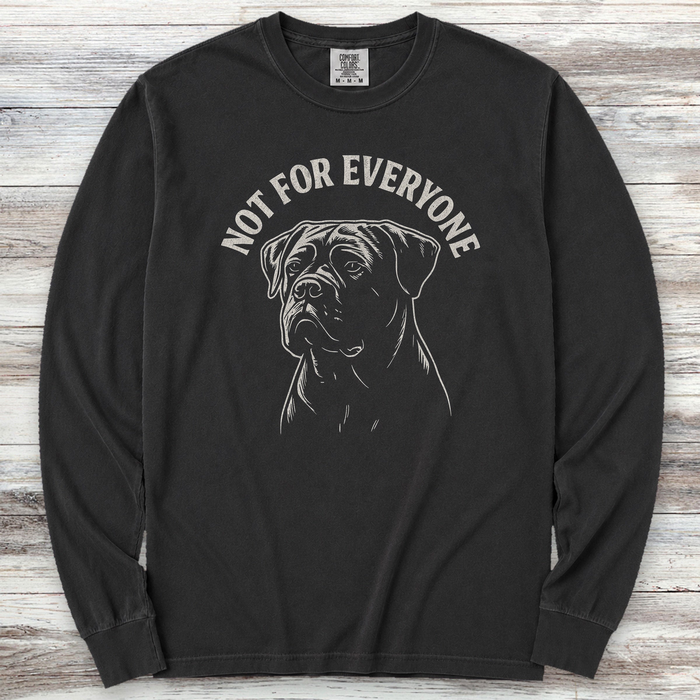 Cane Corso Not Everyone Natural Long Sleeve Tee - Black