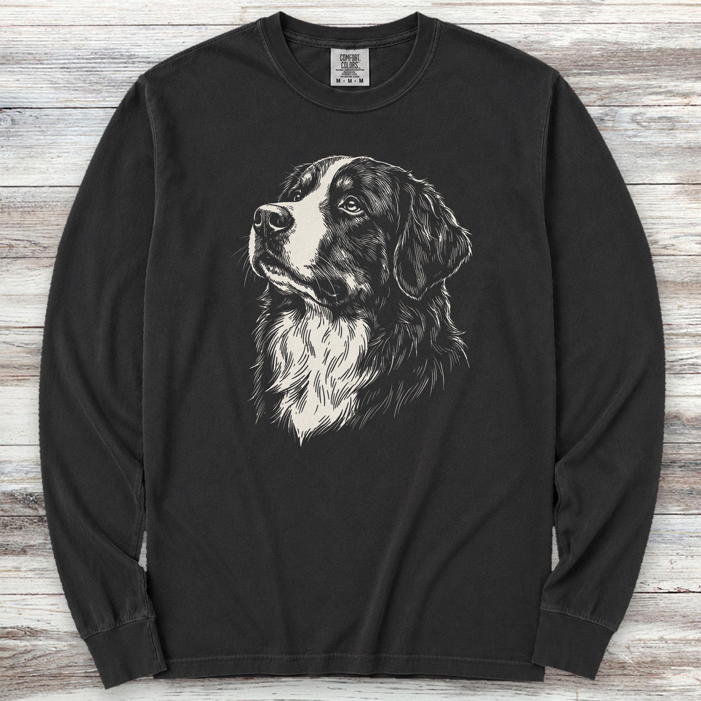 Bernese Mountain Dog Loyalty Long Sleeve Tee - Black