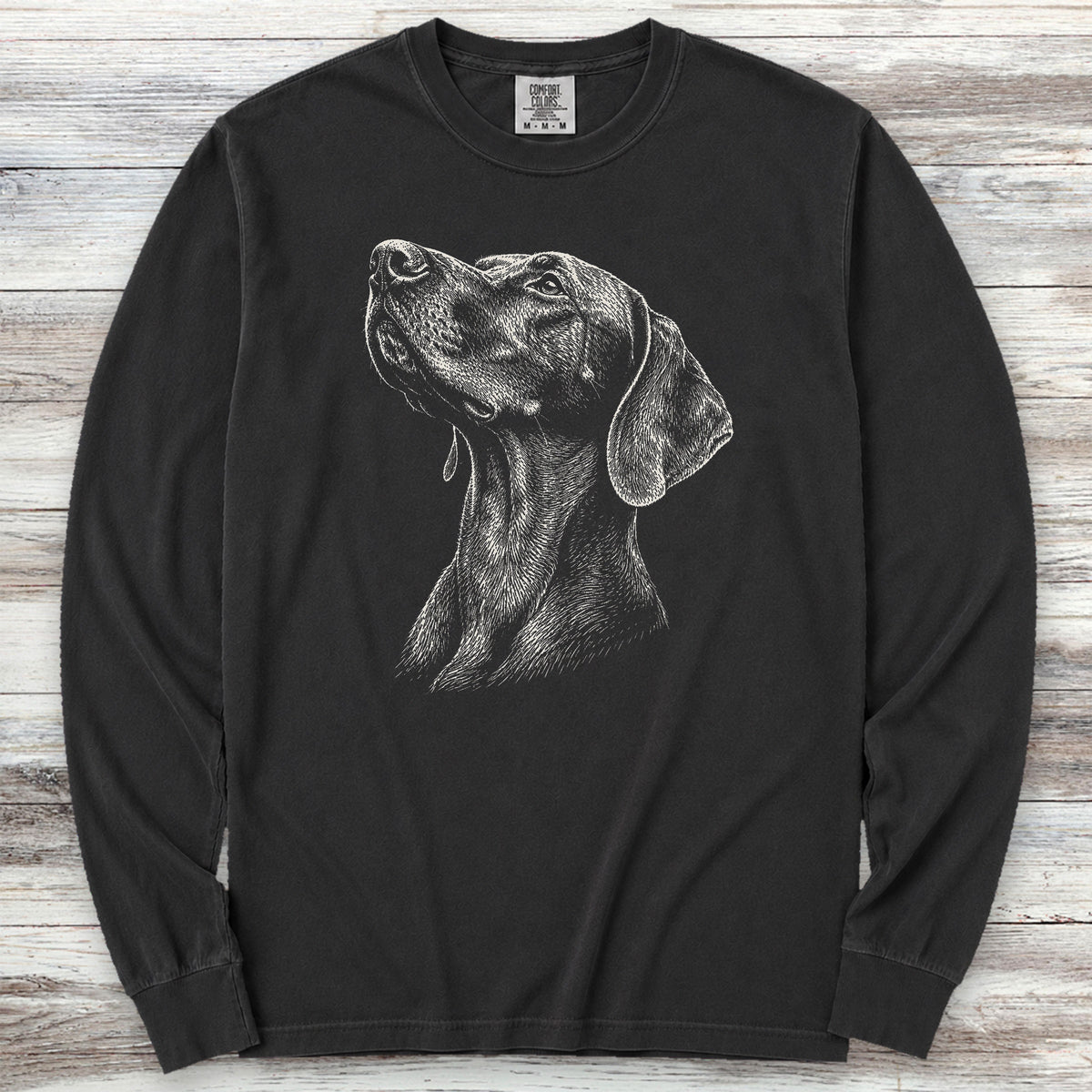 Weimaraner Loyalty Long Sleeve Tee - Black