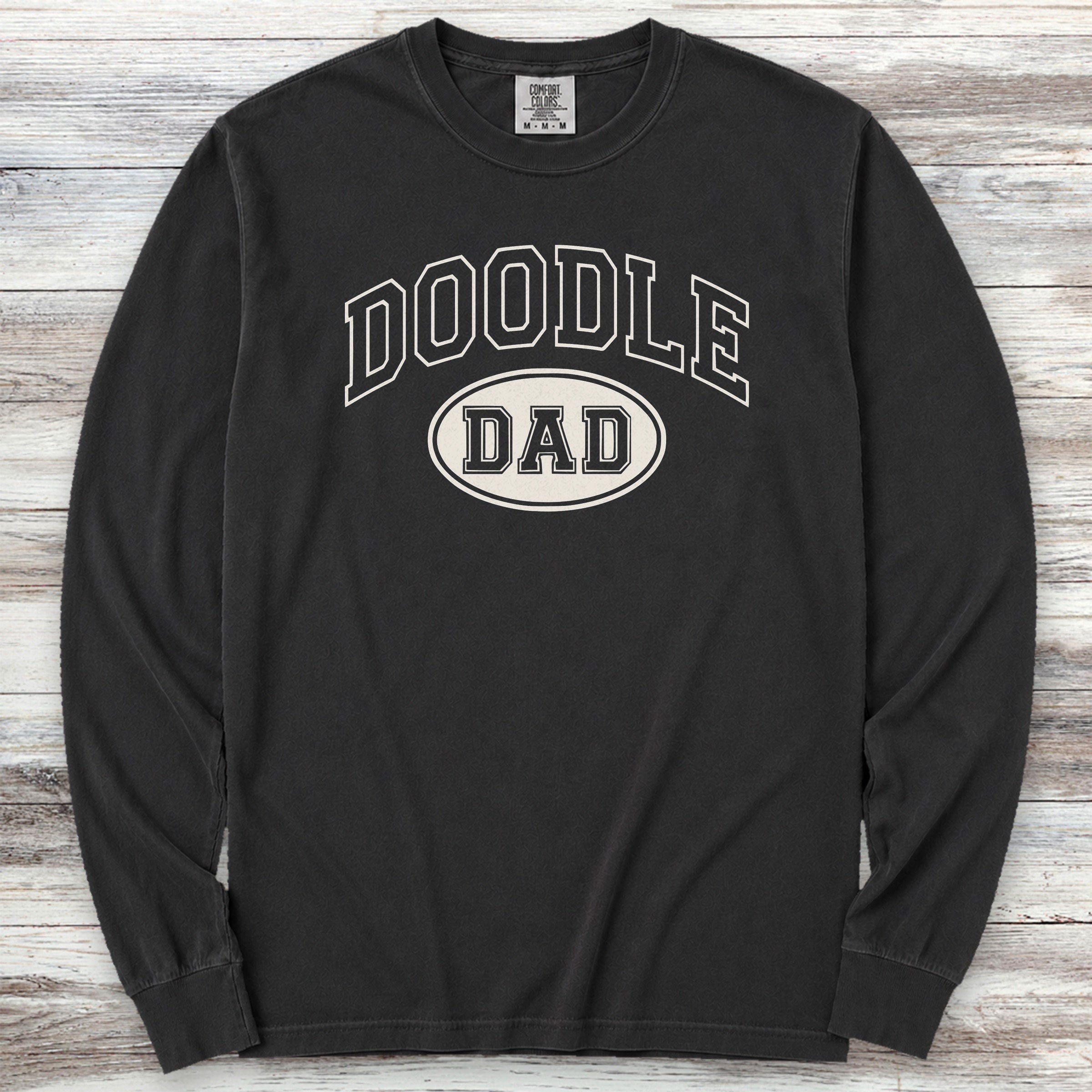 Doodle Dad Long Sleeve Tee - Black