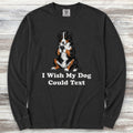 Bernese Mountain Dog Text Long Sleeve Tee - Black