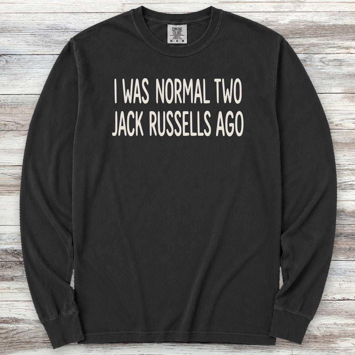 Jack Russell Normal Long Sleeve Tee - Black
