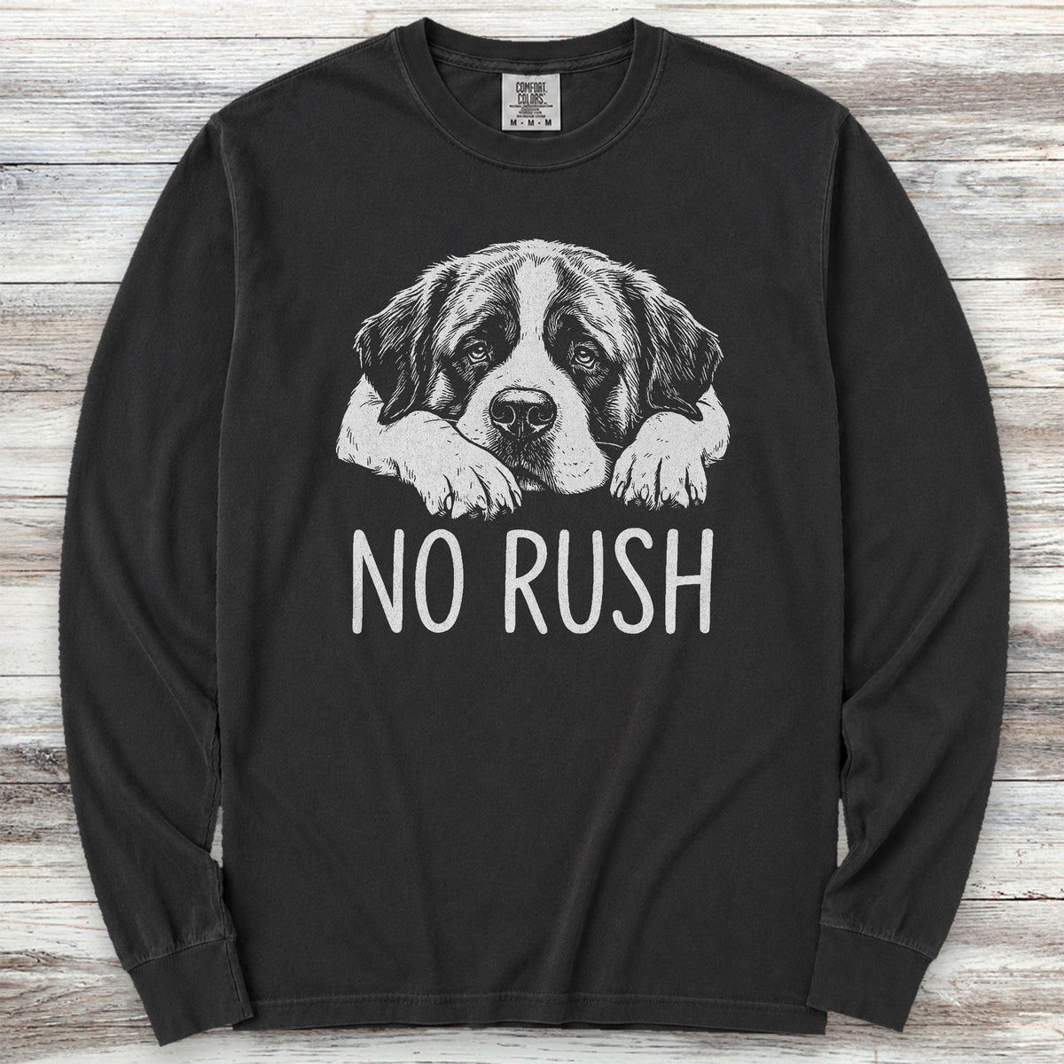 Saint Bernard No Rush Long Sleeve Tee - Black