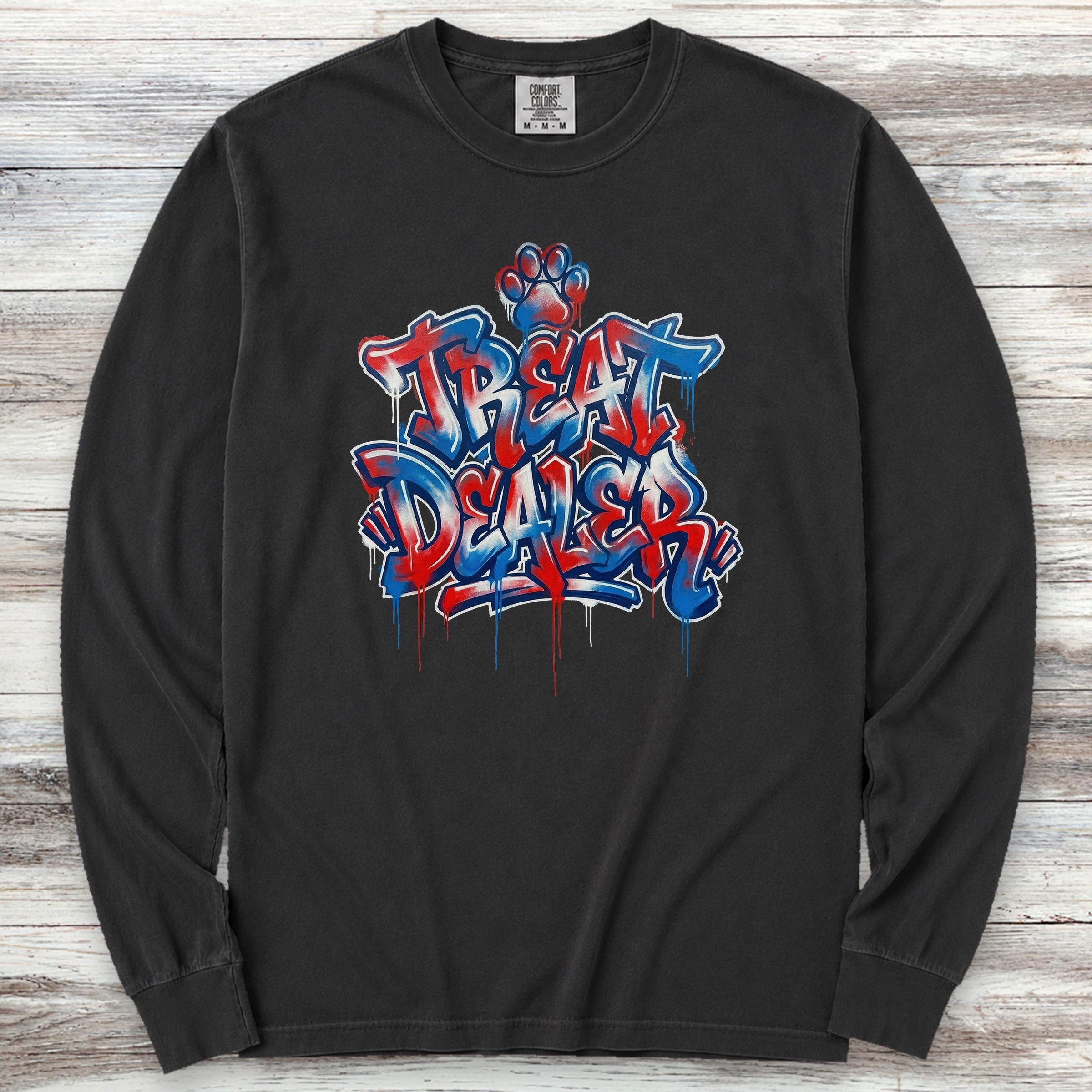 Treat Dealer American Grafitti Long Sleeve Tee - Black