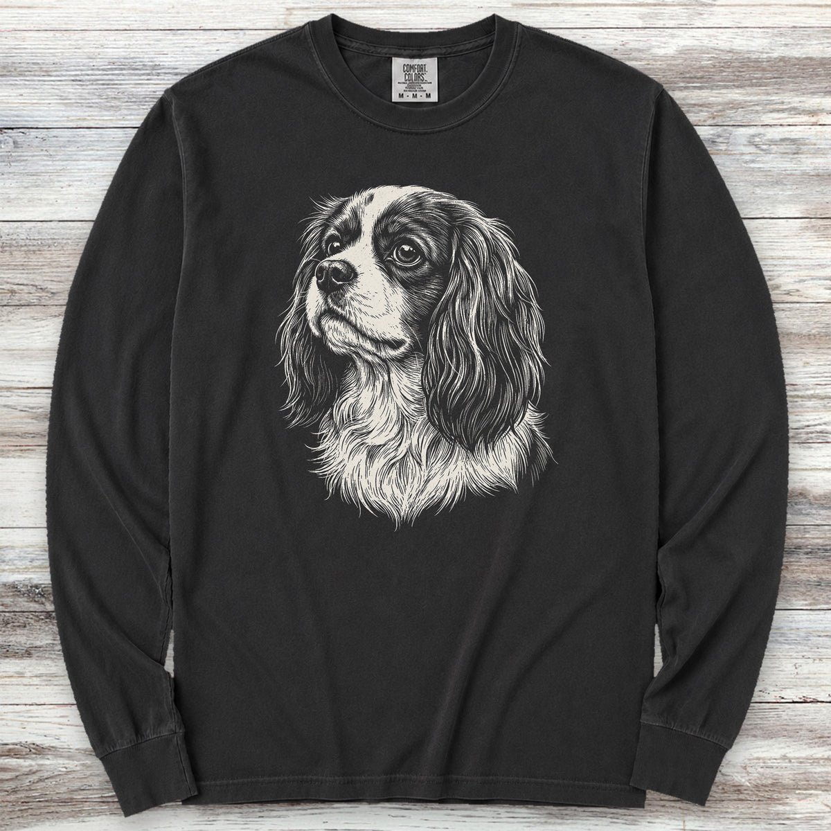 Cavalier King Charles Spaniel Loyalty Long Sleeve Tee - Black