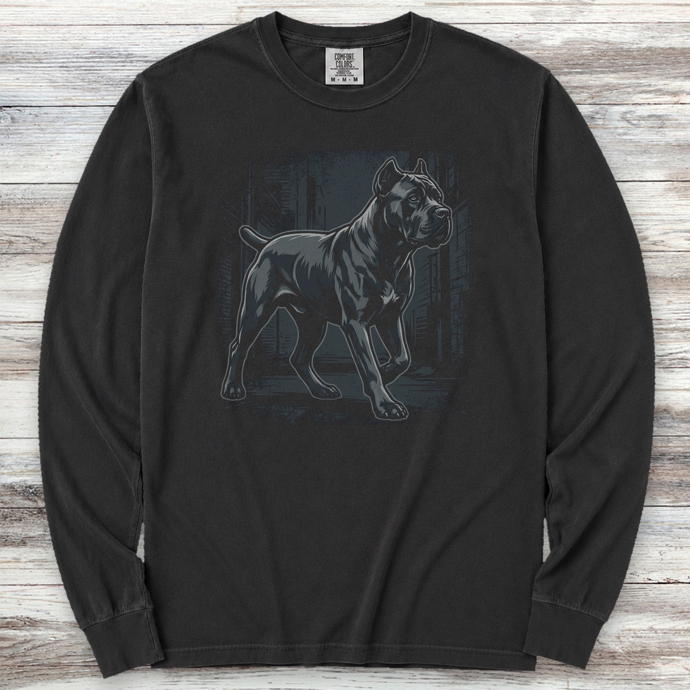 Cane Corso Street Long Sleeve Tee - Black