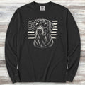 Labrador Retriever Black Flag Long Sleeve Tee - Black