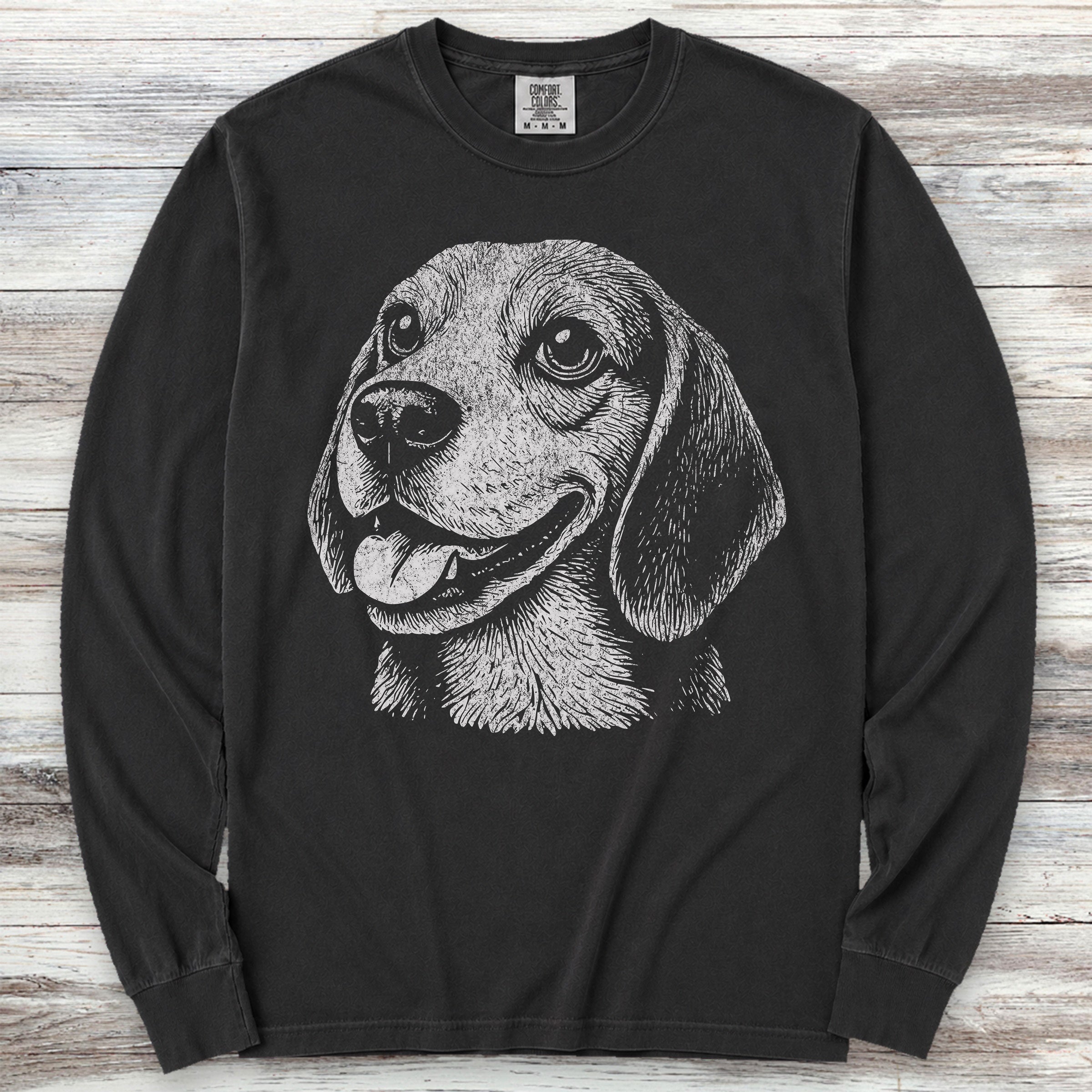 Beagle Long Sleeve Tee - Black