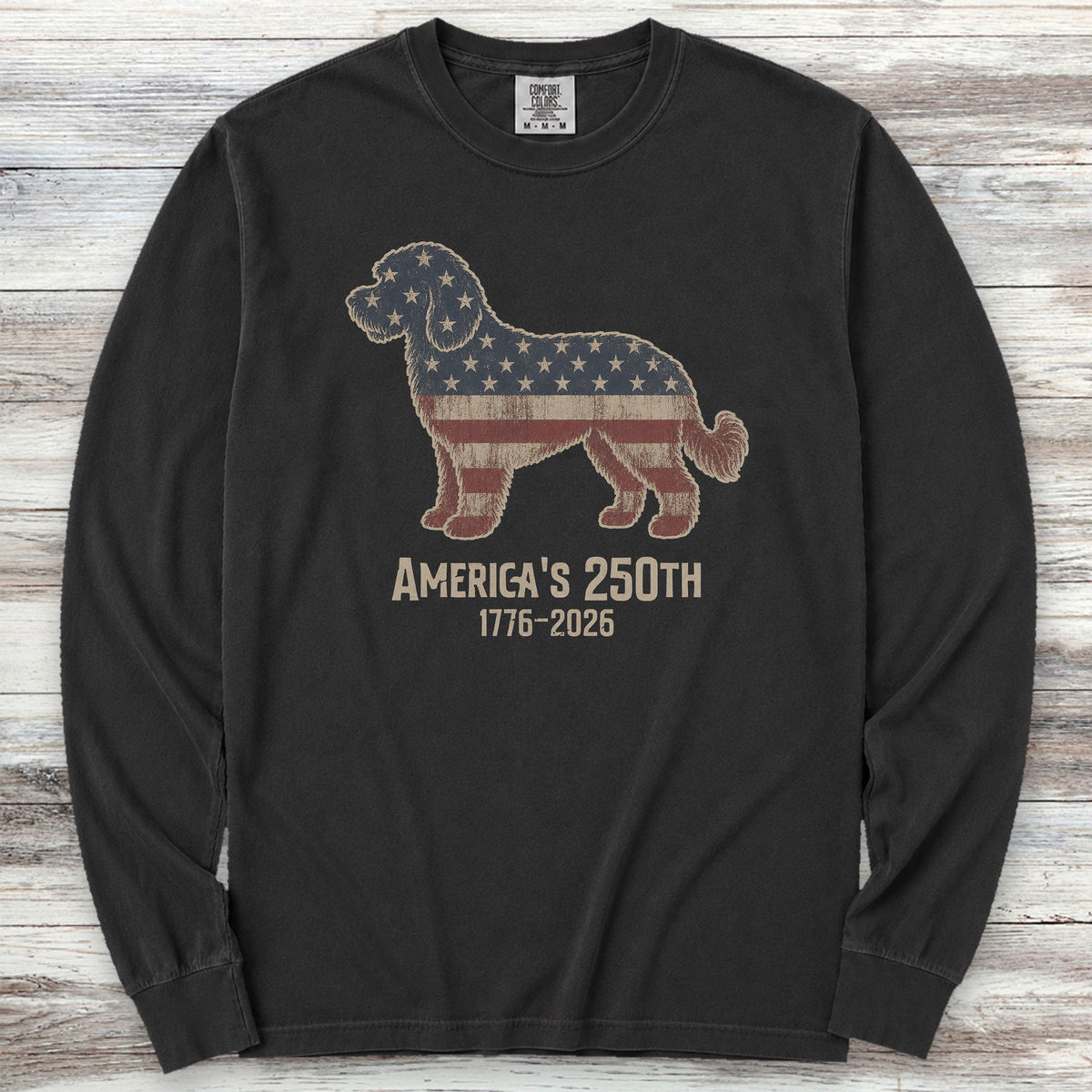 Labradoodle 250 Long Sleeve Tee - Black