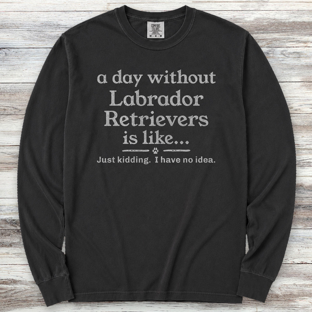 Labrador Retriever Day Long Sleeve Tee - Black