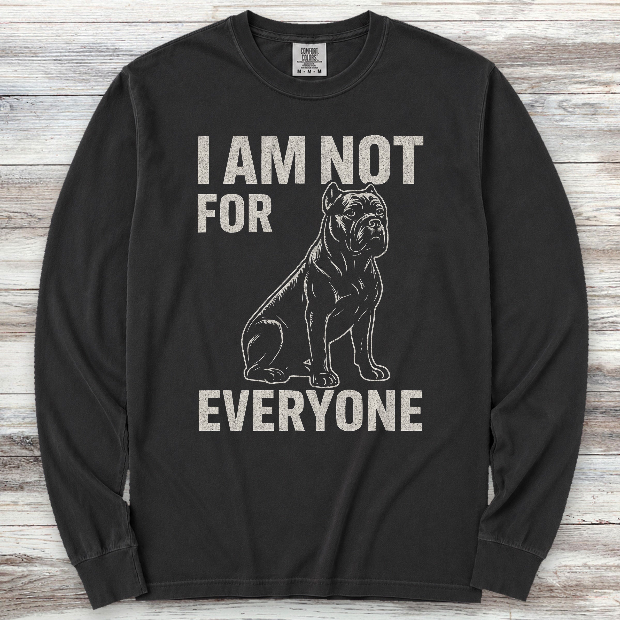 Cane Corso Not 4 Everyone Long Sleeve Tee - Black