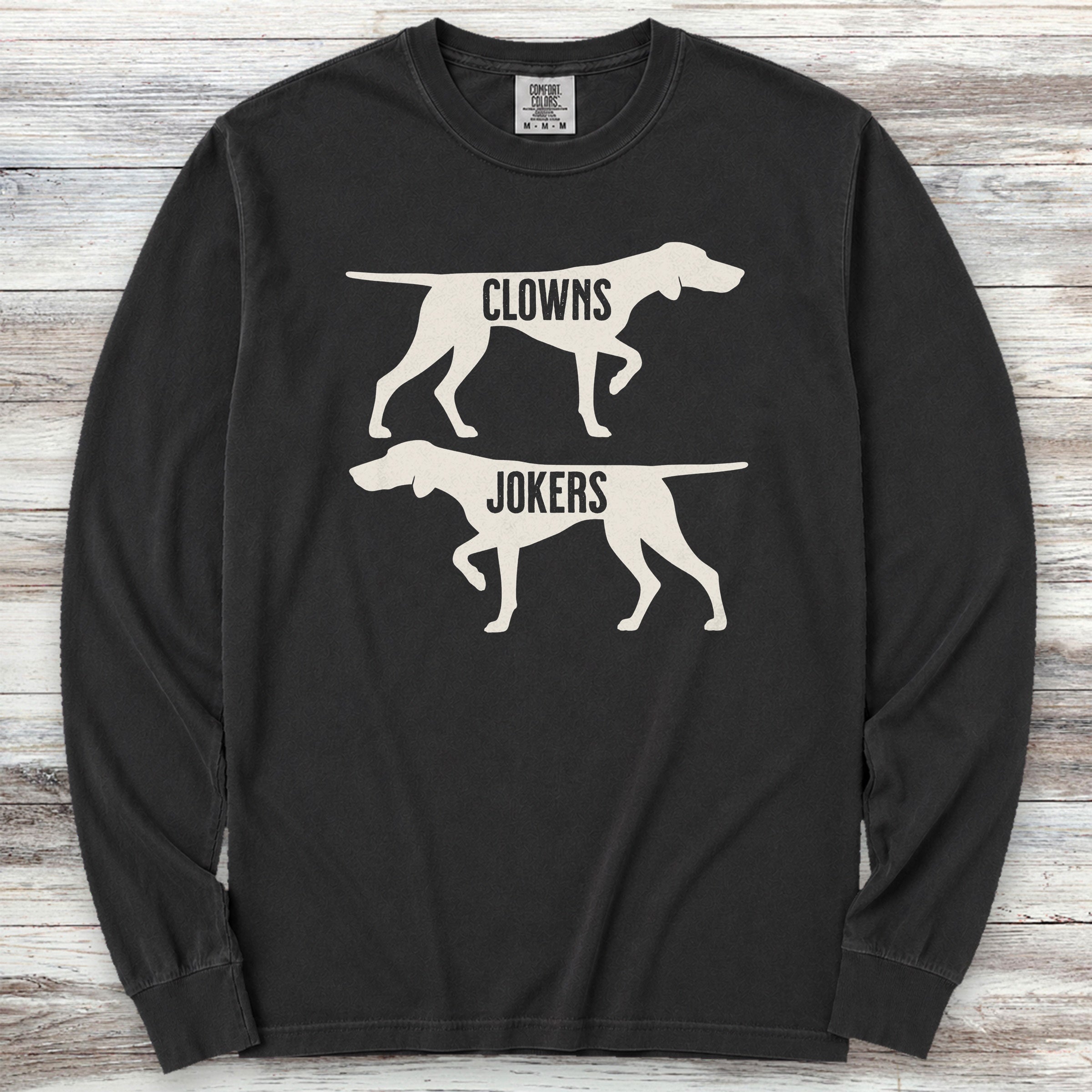 Clowns or Jokers Pointer Long Sleeve Tee - Black