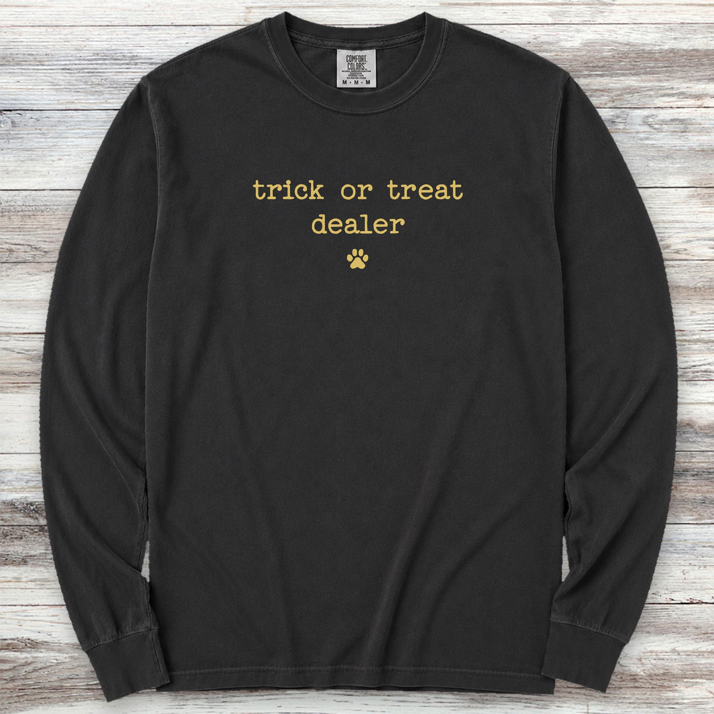 Vintage Trick or Treat Dealer Long Sleeve Tee - Black