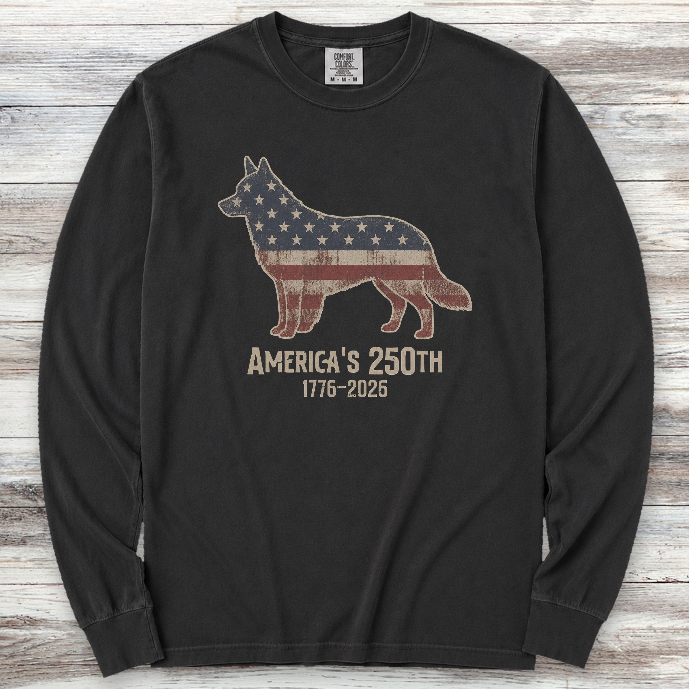 Australian Cattle Dog 250 Long Sleeve Tee - Black