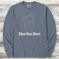 Cane Corso Dark Bless Your Heart Long Sleeve Tee - Blue Jean