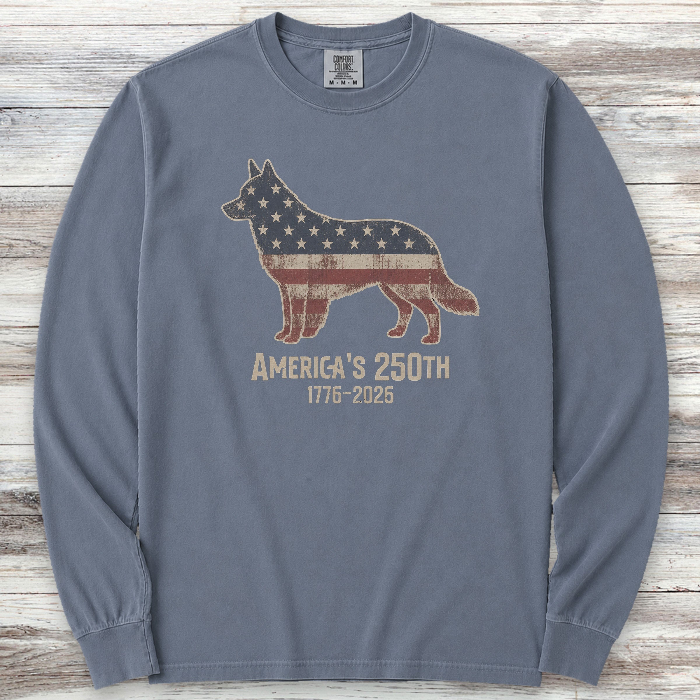 Australian Cattle Dog 250 Long Sleeve Tee - Blue Jean