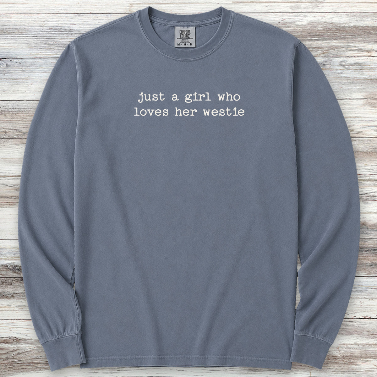 West Highland Girl Long Sleeve Tee - Blue Jean