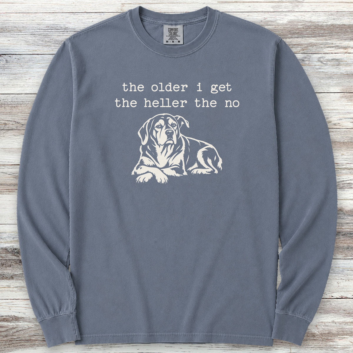 Hell No Long Sleeve Tee - Blue Jean