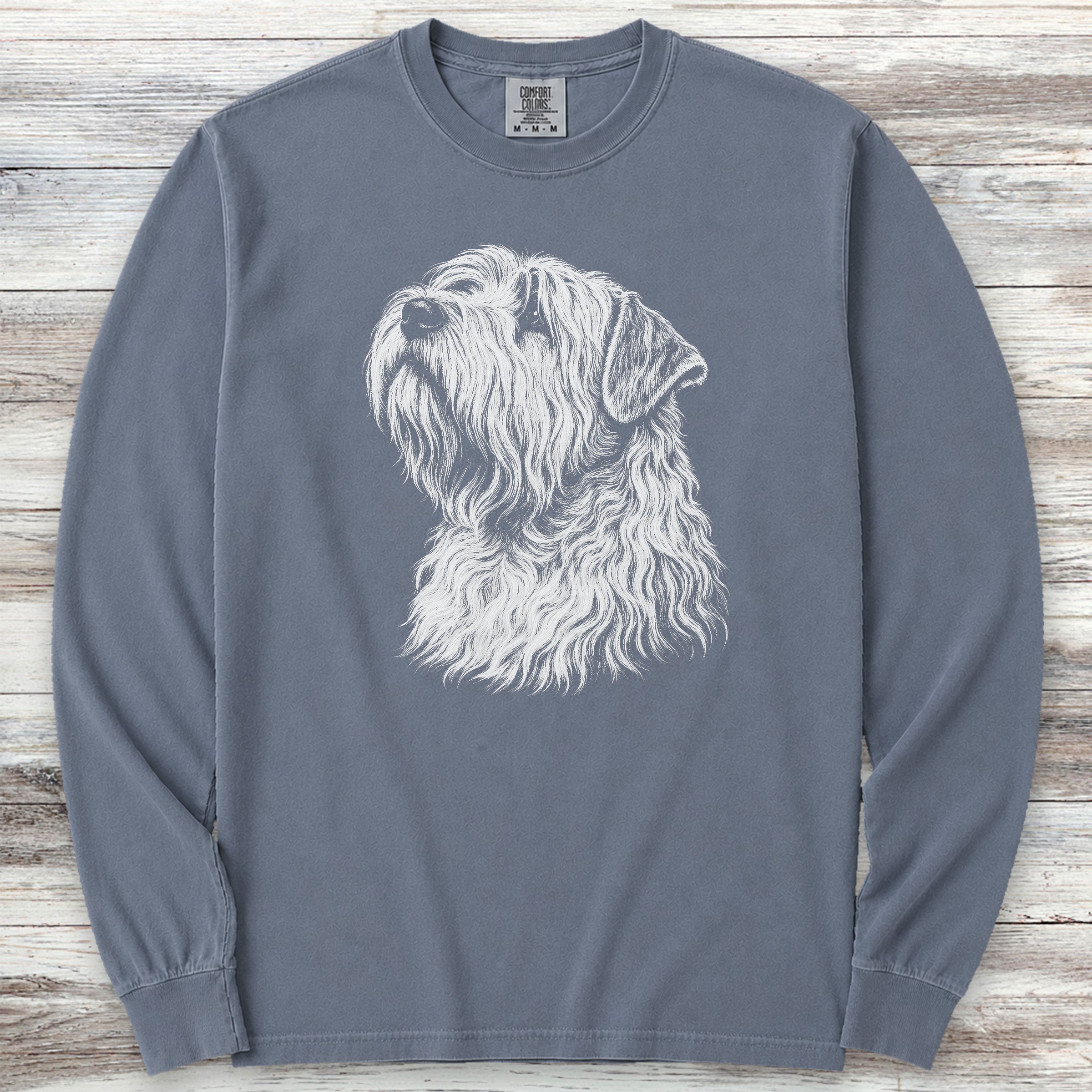 Wheaten Terrier Loyalty Long Sleeve Tee - Blue Jean