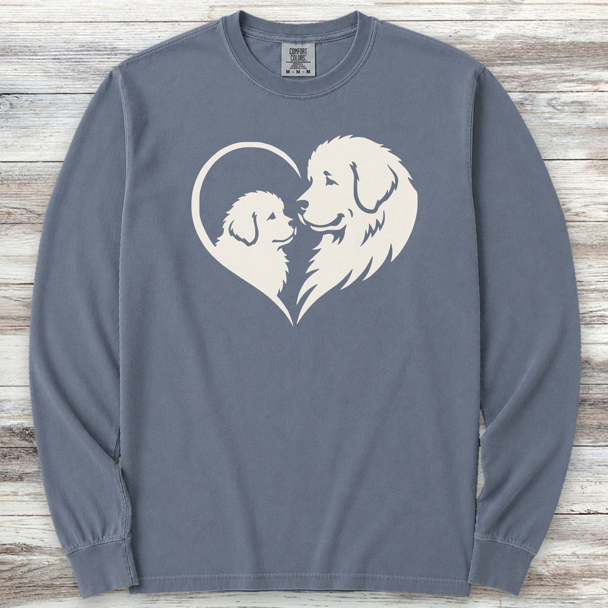 Newfoundland Heart Bond Long Sleeve Tee - Blue Jean