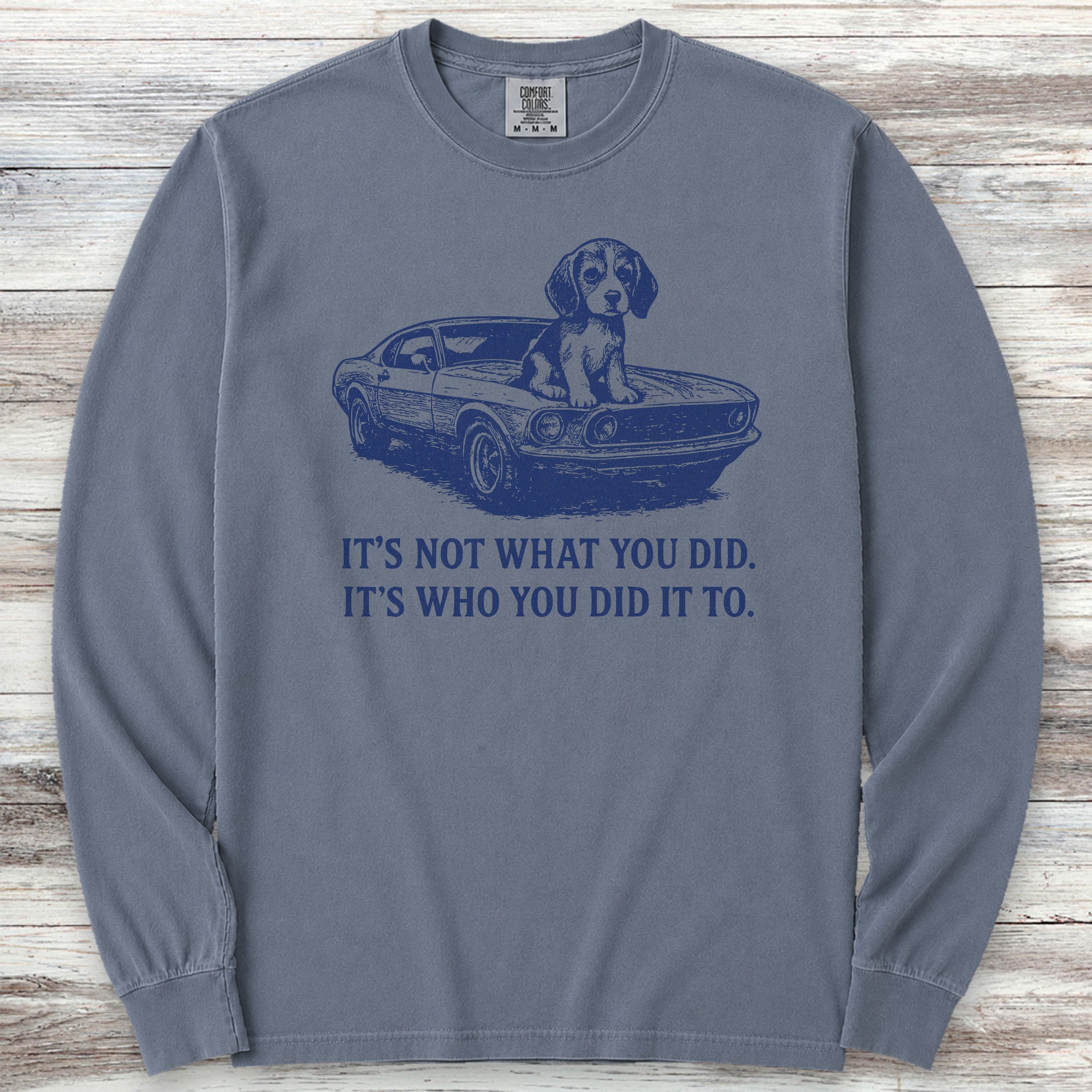 John's Beagle Long Sleeve Tee - Blue Jean