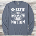 Shetland Sheepdog Nation Long Sleeve Tee - Blue Jean