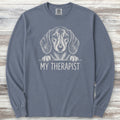 Dachshund Therapist Long Sleeve Tee - Blue Jean