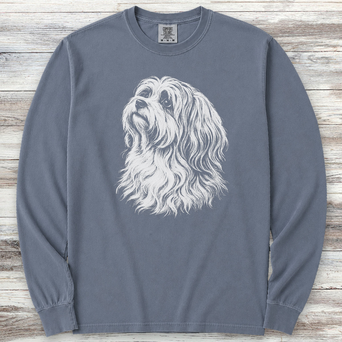 Havanese Loyalty Long Sleeve Tee - Blue Jean