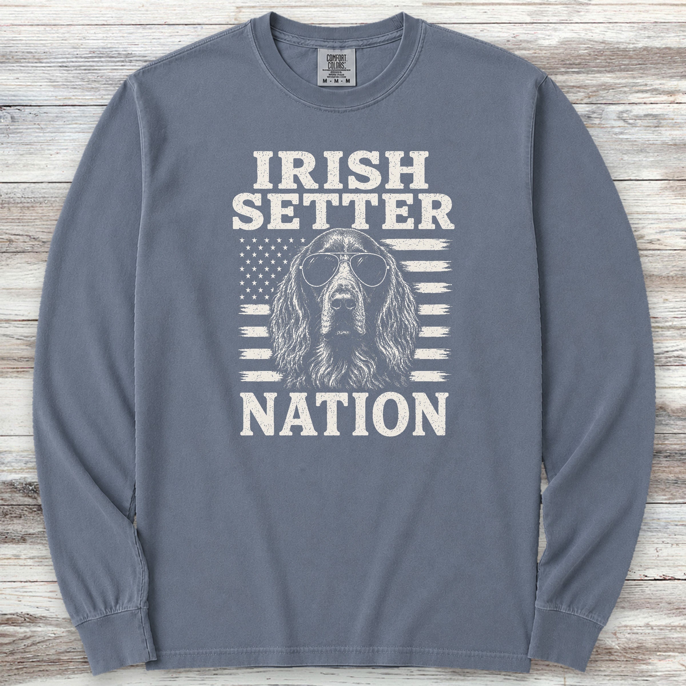 Irish Setter Nation Long Sleeve Tee - Blue Jean