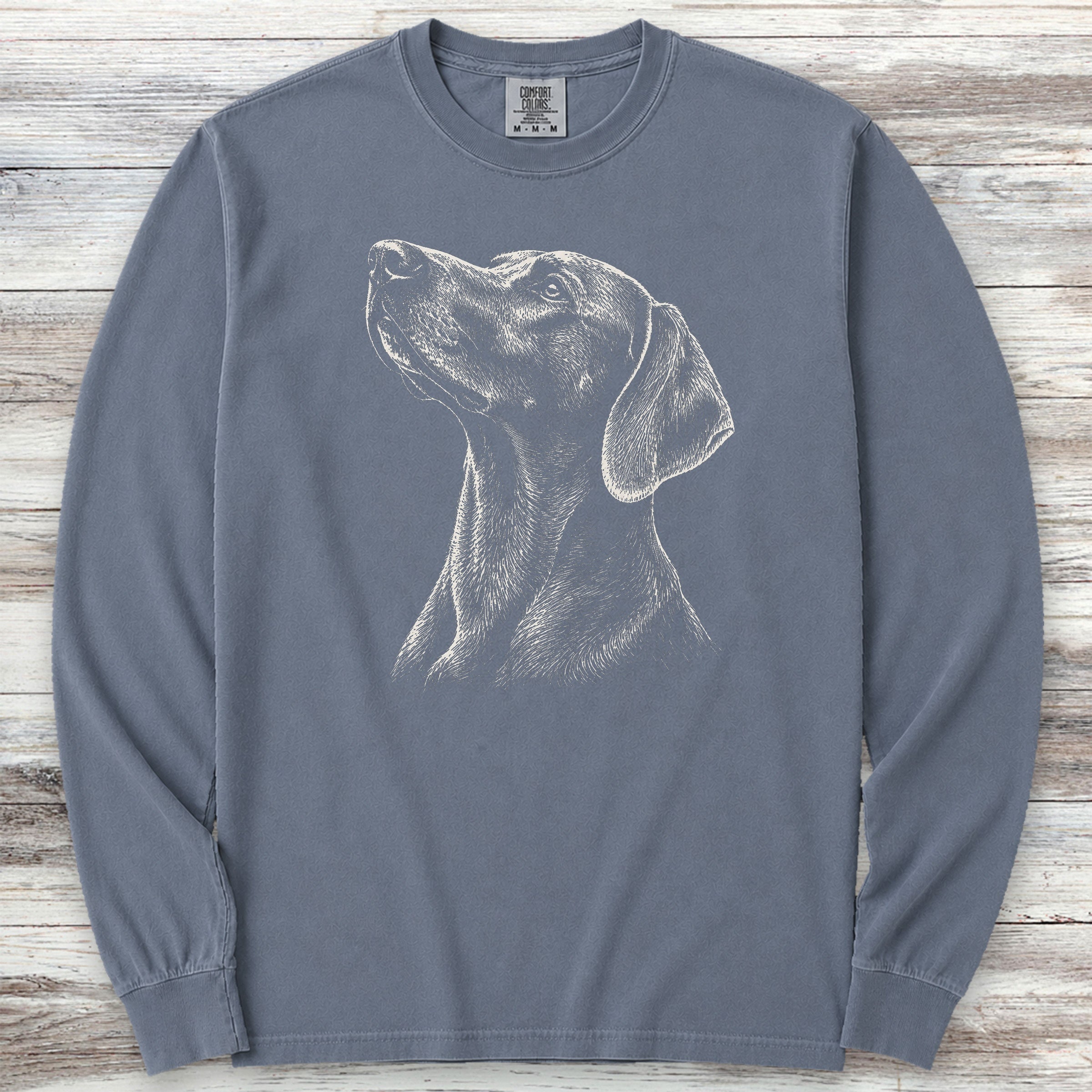 Vizsla Loyalty Long Sleeve Tee - Blue Jean